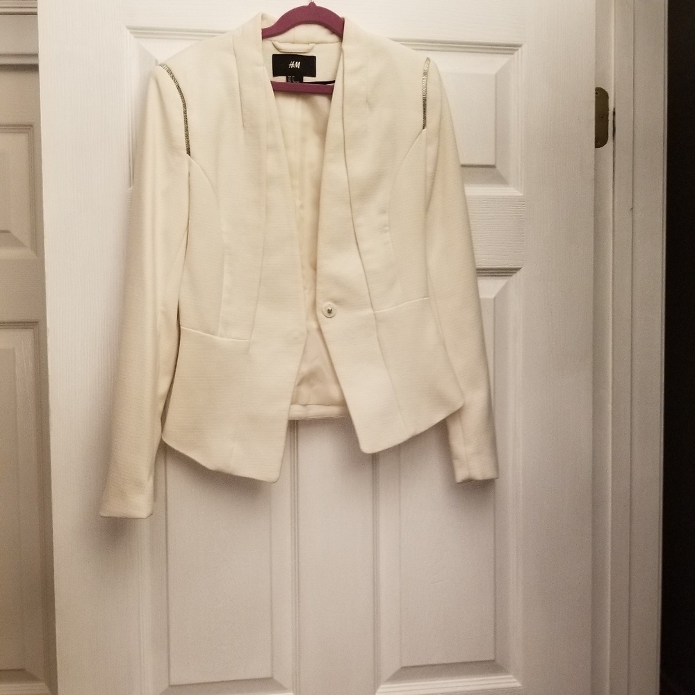 H&M White Blazer size 2